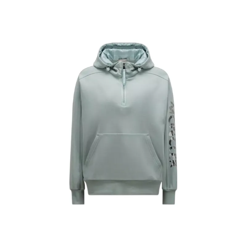 Moncler Logo Patch Half Zip Hoodie-0