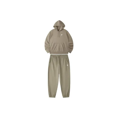 FILA FUSION FOB Sweatshirt Set Unisex Dark Brown Khaki