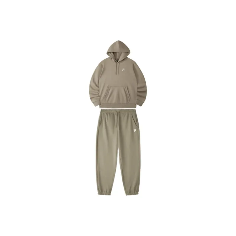 FILA FUSION FOB Sweatshirt Set Unisex Dark Brown Khaki-0