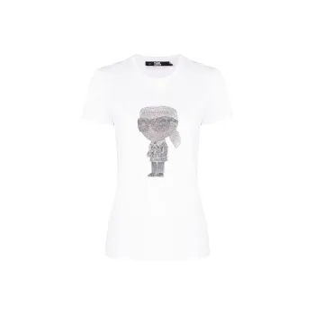 KARL LAGERFELD / Karl Lagerfeld Jeans Ikon Rhinestone embellished T shirt