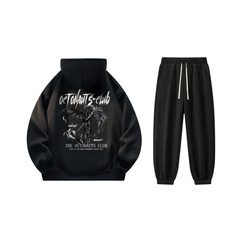 Small Columns Under The Sea Sweatshirt Set Unisex-6