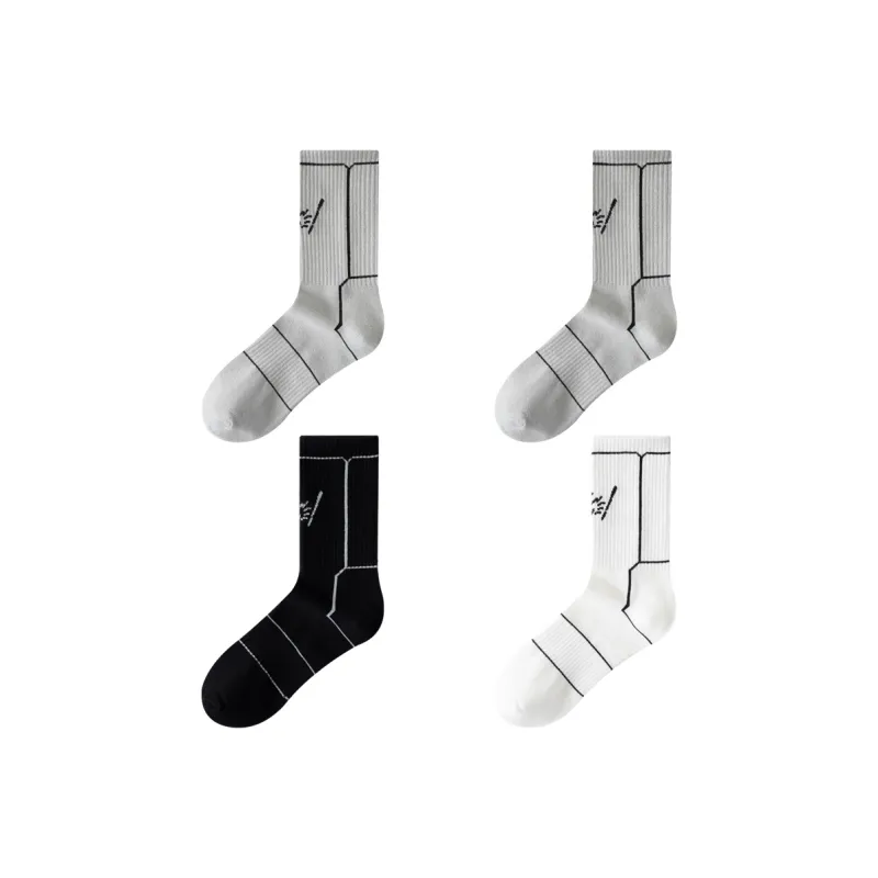 ROBINHOOD Mid Calf Socks Unisex 4 Pack-27