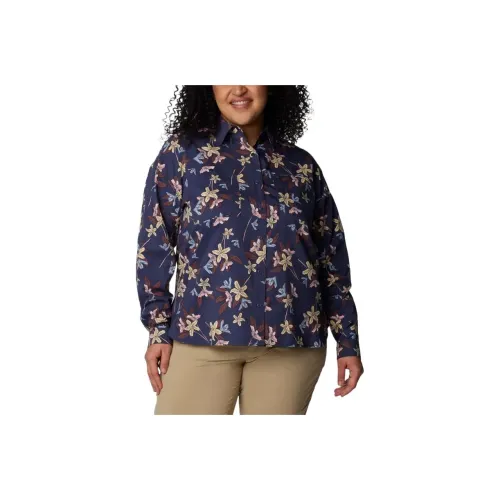 Columbia Women's Silver Ridge™ Utility Patterned Long Sleeve Shirt Shirt Women's Nighttime