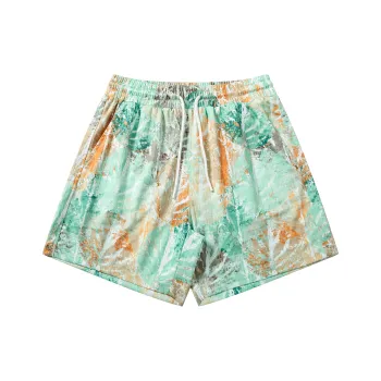 VXOXV Casual Shorts Unisex Distressed Leaf