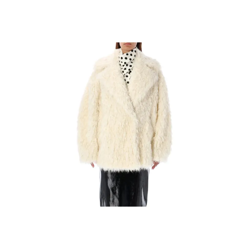 MSGM Long-Sleeved Single-Breasted Frayed Jacket-0
