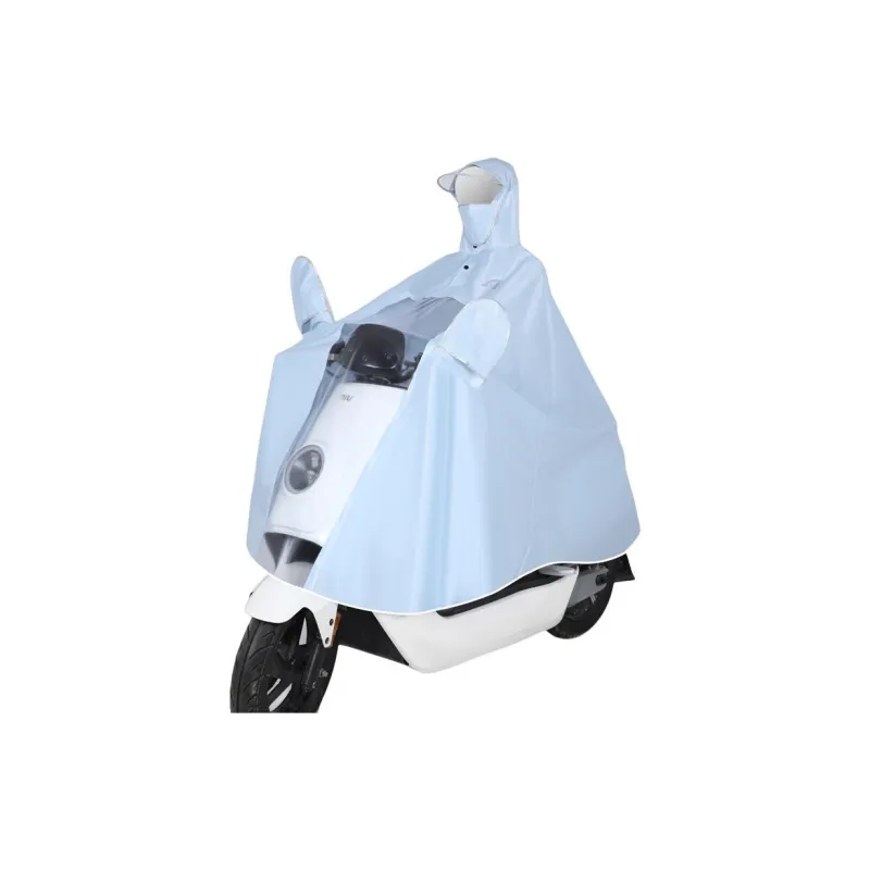 TAIKONG Oxford Thickened Oversized Scooter Rain Poncho Strap With Face Mask Detachable-10