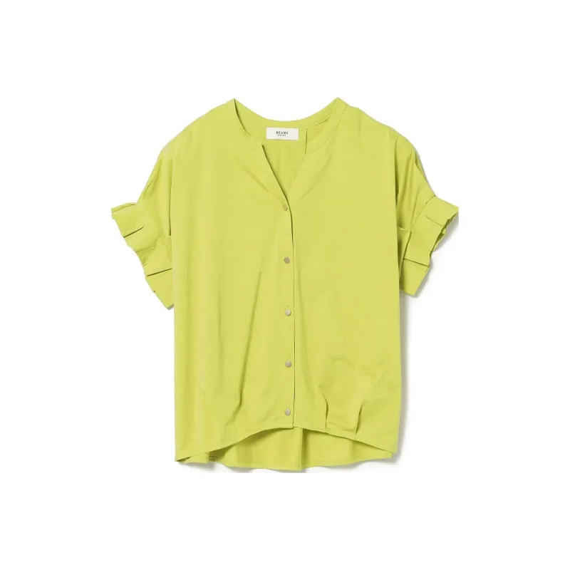 Beams T Shirts Unisex Olive Green-0
