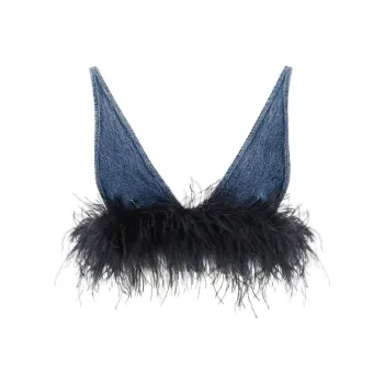 MIU MIU Denim Cropped Top