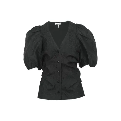 GANNI Shirts Women's Black