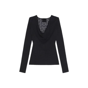 Givenchy Draped V Neck Sweater 'Black'
