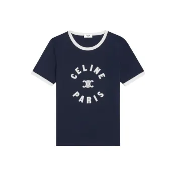 CELINE Triomphe T shirt In Cotton Jersey