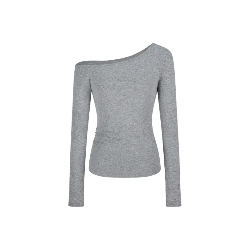 ONE SHALLOW Drop Shoulder Sleeve T Shirt Women's-2