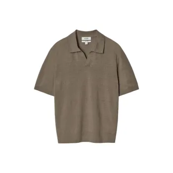 COS Polo Shirt Men's Dark Mole Gray