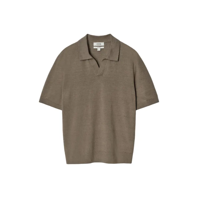 COS Polo Shirt Men's Dark Mole Gray-0