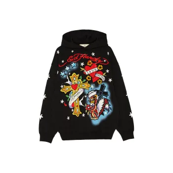 Ed Hardy Sweatshirts Women's Black E1OAW214