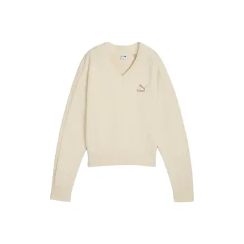 PUMA Camiseta De Punto Con Cuello En V Para Mujer T7