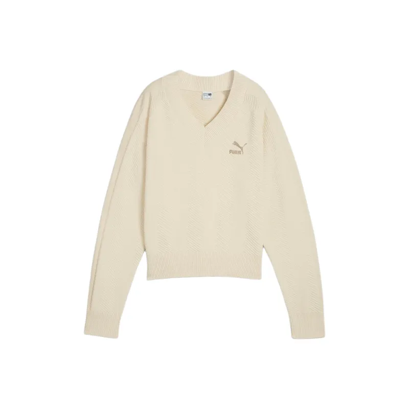 PUMA Camiseta De Punto Con Cuello En V Para Mujer T7-0