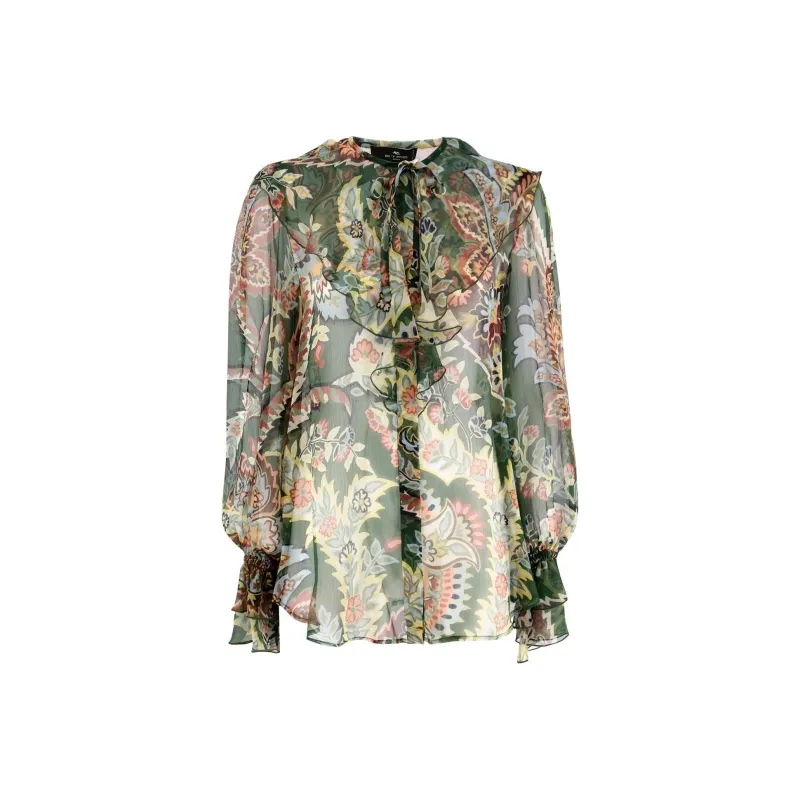 ETRO Floral Printed Ruffled Shirt-0
