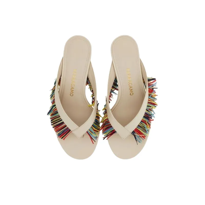 FERRAGAMO Flip Flops 4.5cm Women's White-3