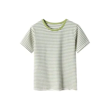 Huagaa T Shirt Women's Green Stripe