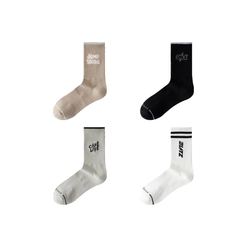 ROBINHOOD Mid Calf Socks Unisex 4 Pack-9
