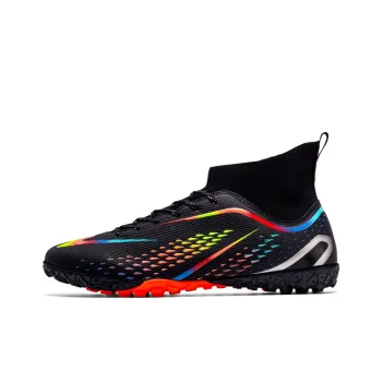 Binary TF Rubber Broken Studs Cushioning Abrasion Resistant Lightweight Soccer Shoes Unisex Black