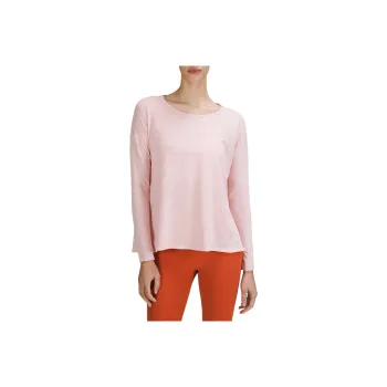 Lululemon Drop Shoulder Sleeve T-Shirt Women's Mixed Color Soft Pink