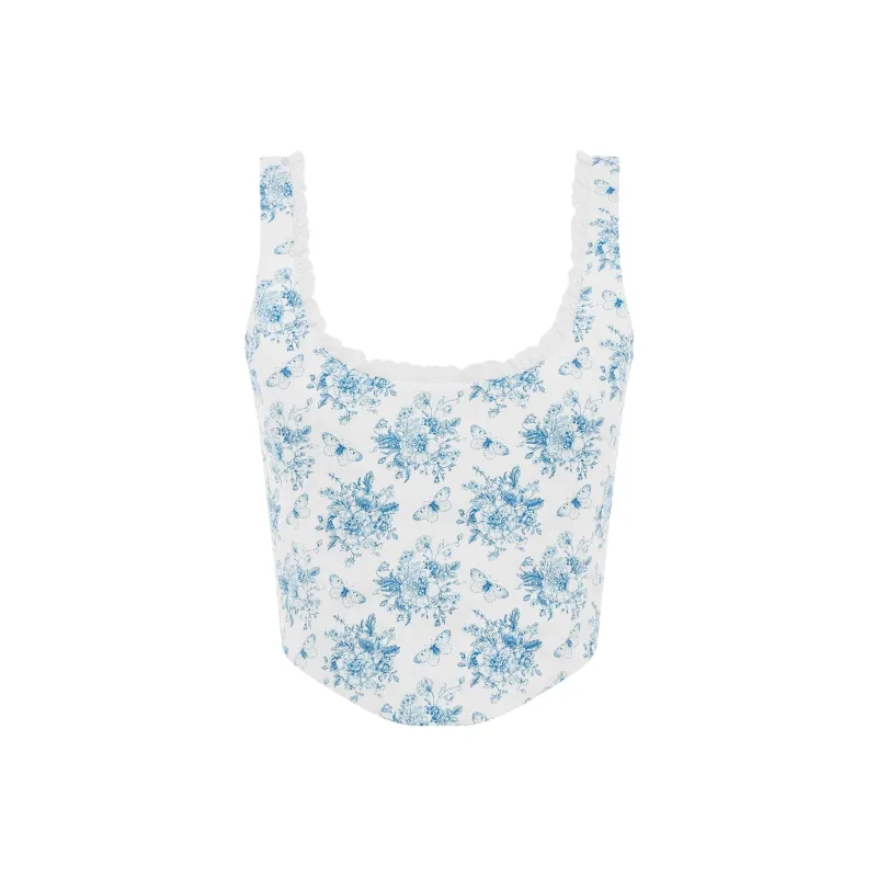 With Jean Camisoles Women's White TOILE PAPILLON-0