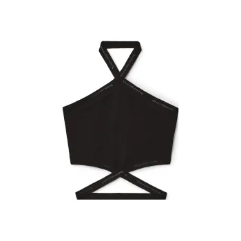Alexander Wang Halter Neck Logo Detailed Top