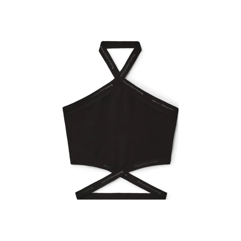 Alexander Wang Halter Neck Logo Detailed Top-0