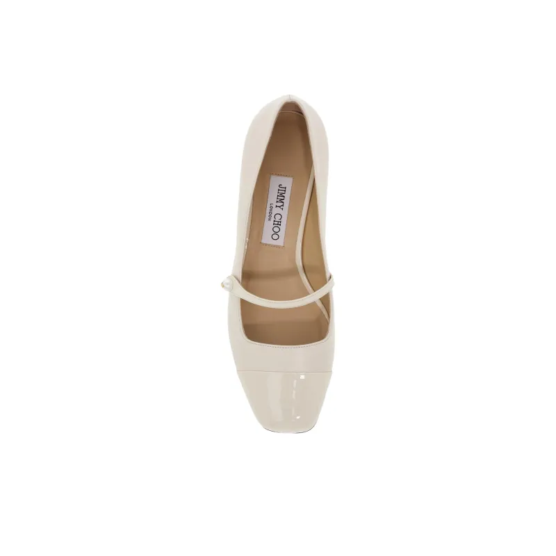 Jimmy Choo Chunky Heel High Heels Women's Milk White-3