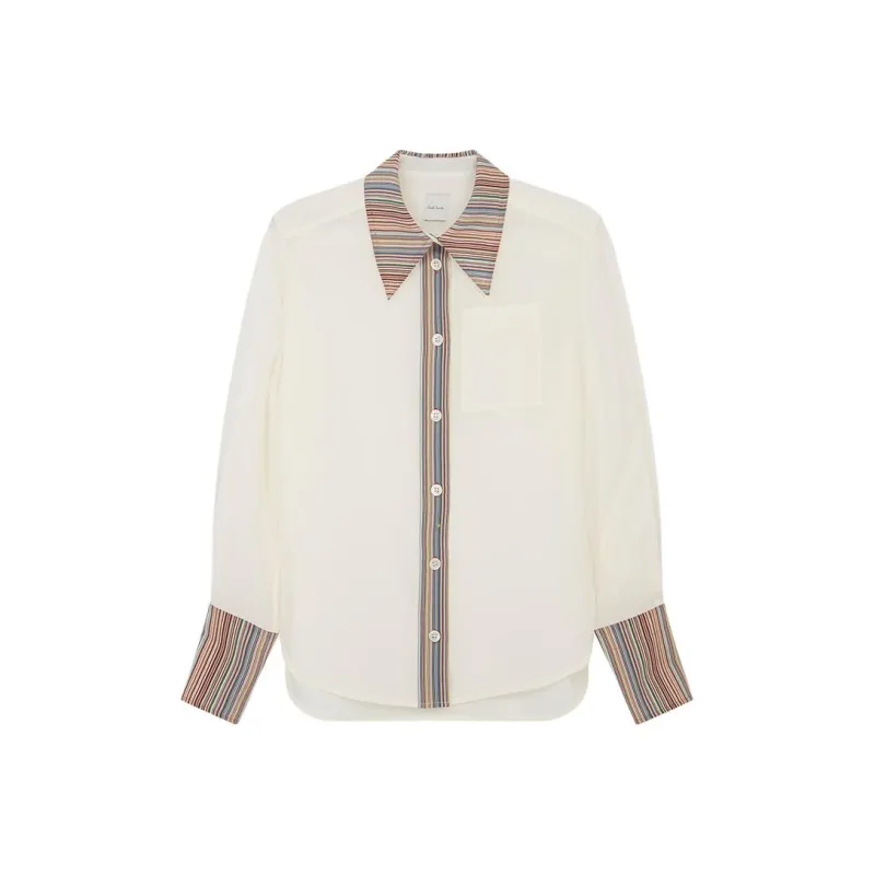 Paul Smith Stripe-trim Silk Shirt-0