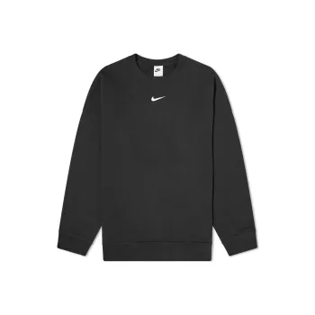 Nike Women's Over Oversized Fleece Crew Sweatshirt Black/White