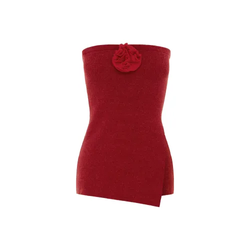 WITH JEAN Strapless Top Women's RED/Red