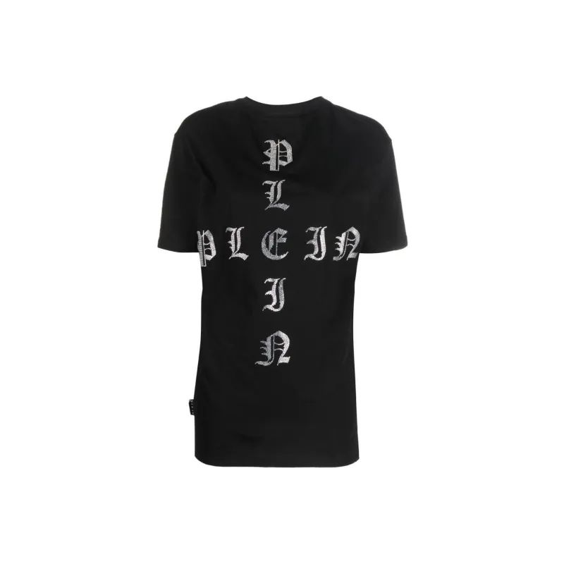 PHILIPP PLEIN Gothic Plein Crystal embellished T shirt-0