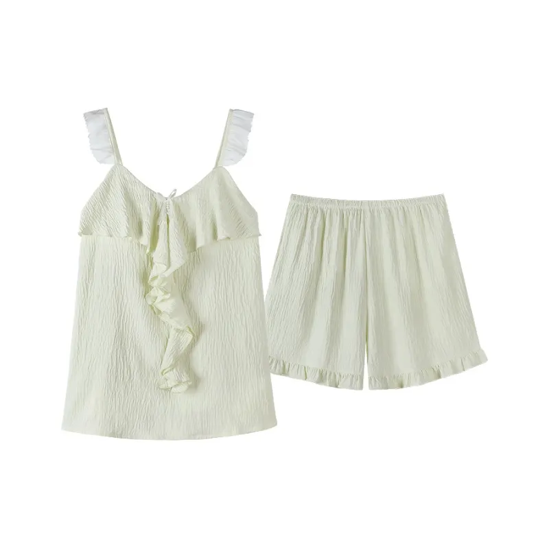 FENTENGCARE Pajama Set Women's Light Green-0