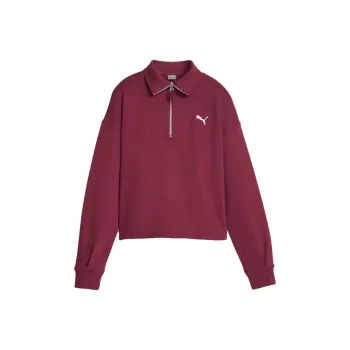 PUMA HER Women's High Neck Half Zip Sweatshirt Jacket Women's Red