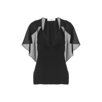 Chloé Cape detail Tank Top