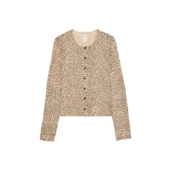 Victoria's Secret PINK By Frankies Bikinis Halle Cardigan / Baby Cheetah Knitwear Women's Leopard Print