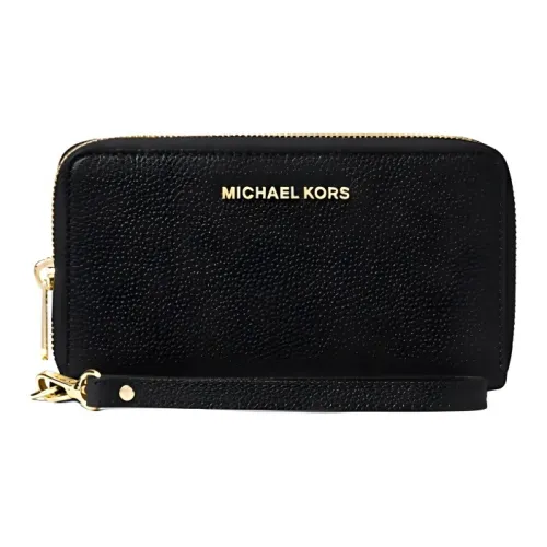 MICHAEL KORS Leather Wallet Large Size Unisex Black