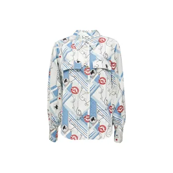 ONLY Shirts Women's ZORA AOP Print Silk Scarf