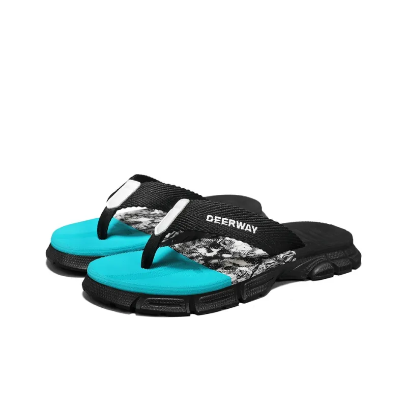 DEERWAY Slip Resistant Abrasion Resistant Odor Resistant Flip Flops Men's-14