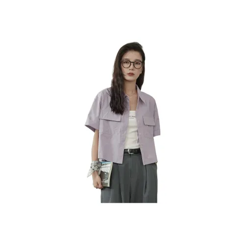 Painting system Shirts Women's Purple