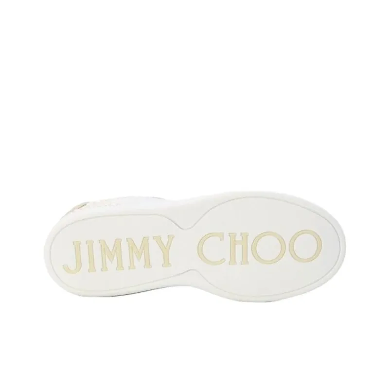 Jimmy Choo Rome Low Top Skateboard Shoes Women's White-5