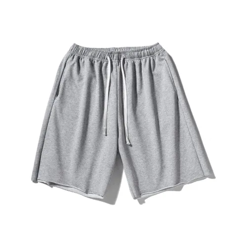 LUANBU Thin Five Quarter Gray Sweatpants With Stretch, Casual Basketball Shorts Unisex