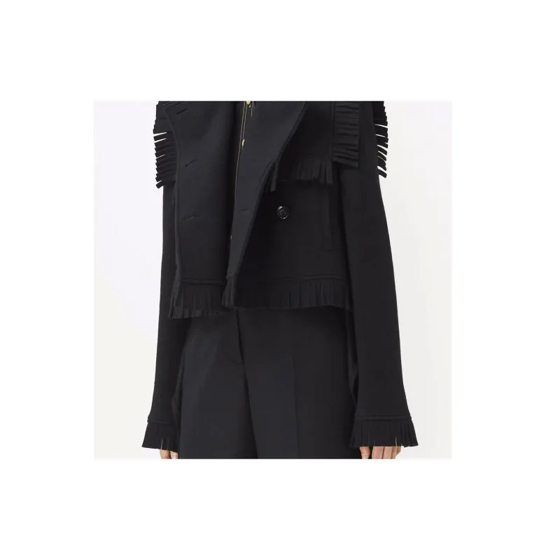 Burberry Double Breasted Fringed Jacket-4