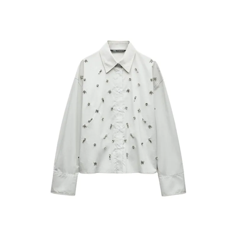 ZARA Trf Shirts Women's Gray-0