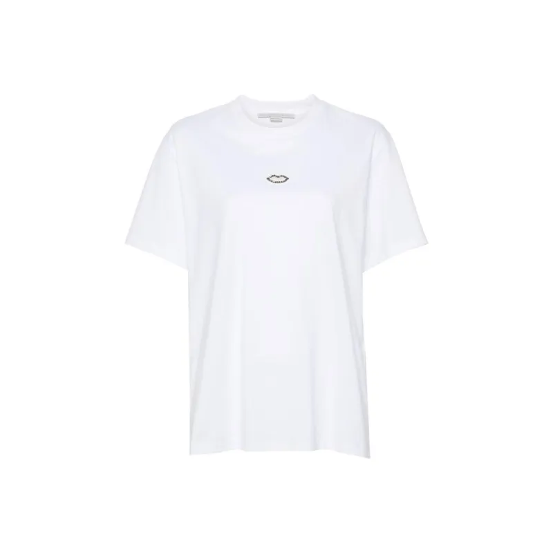 Stella McCartney Lip Embellished Crewneck T Shirt-0