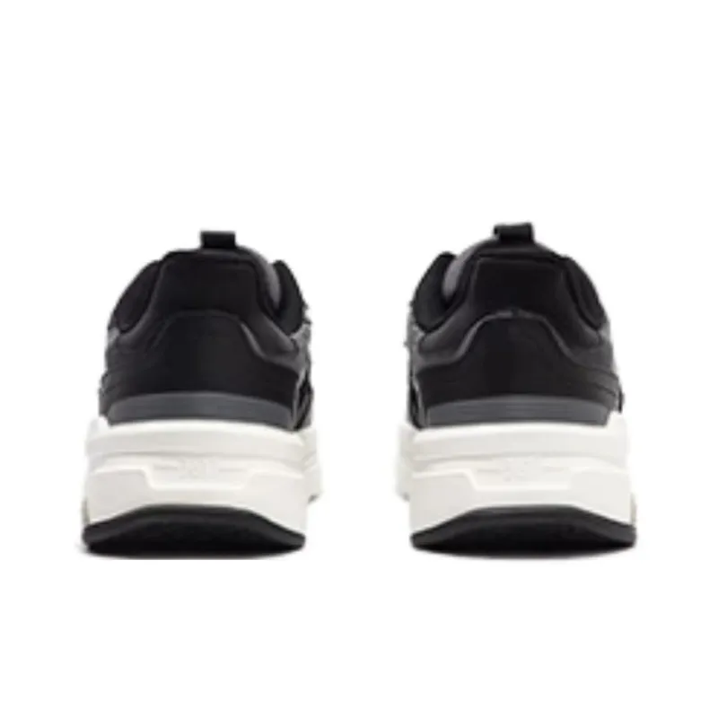 361° Abrasion Resistant Low Top Casual Shoes Men's Black Gray-2