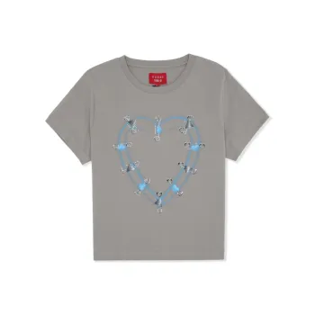 GUESS x YUEQI QI T Shirt Women's Gray